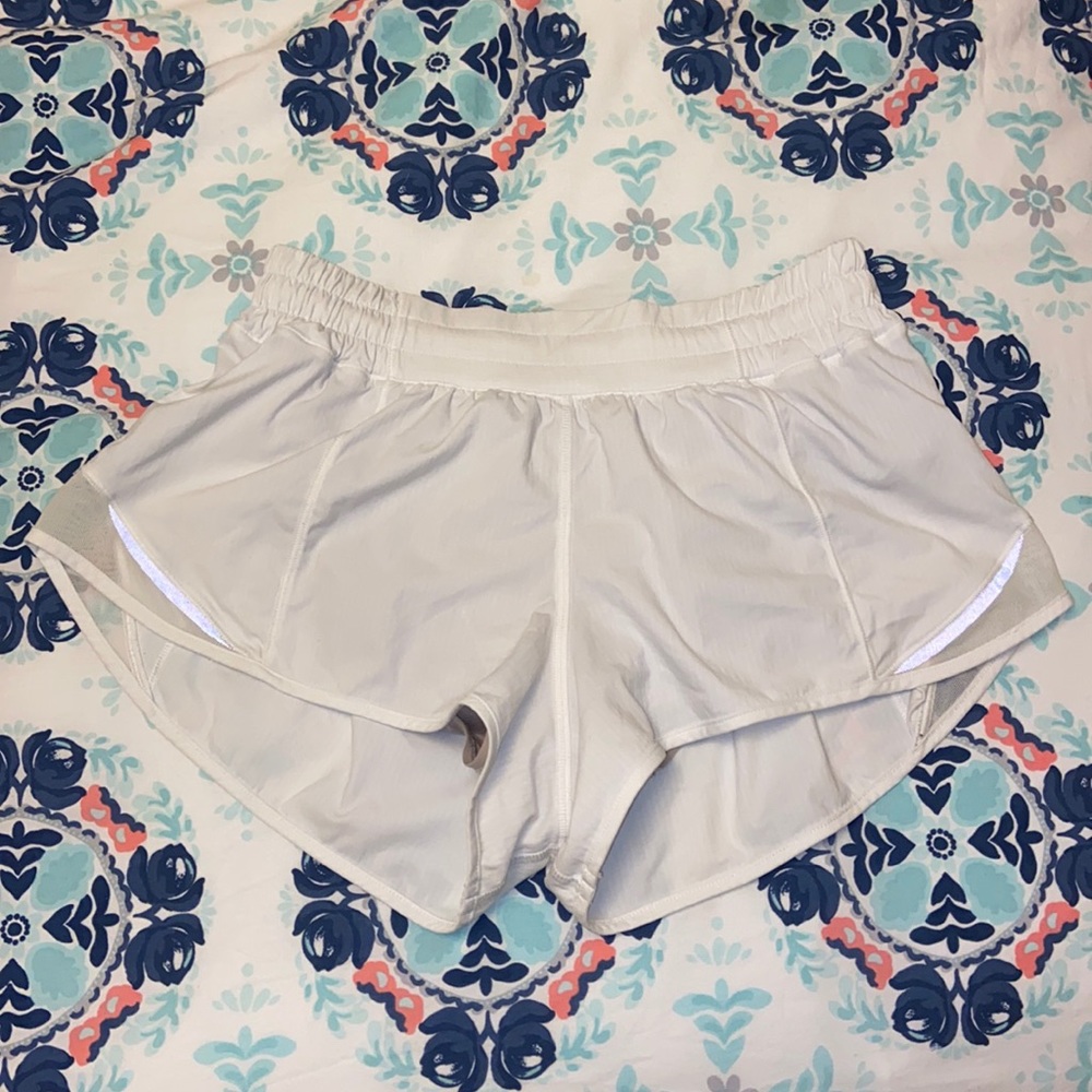 White Lulu Lemon Shorts